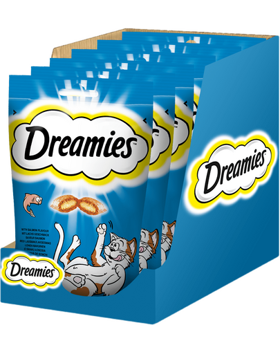 DREAMIES 6x60 g Finom lazacos csemege macskáknak