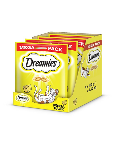 DREAMIES Mega Pack 4x180 g Finom sajtos finomság macskájának
