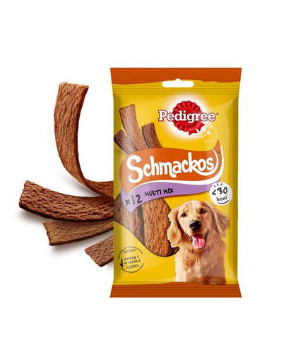 PEDIGREE Schmackos Multi Mix 36 g kutyakaják marhahúscsíkok formájában