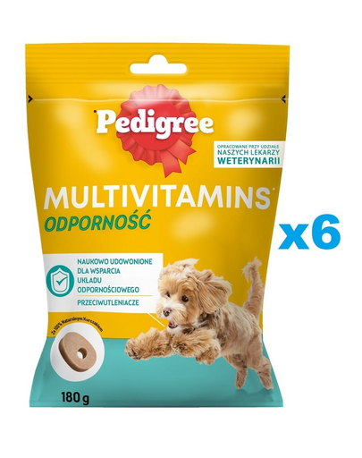 PEDIGREE Multivitamins Immunitás Csirke 6x180 g Immunitáskiegészítő felnőtt kutyáknak