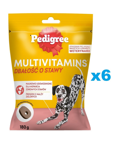 PEDIGREE Multivitamins Joint Care Chicken 6x180 g Ízületi kiegészítő eledel felnőtt kutyáknak