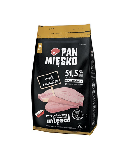 PAN MIĘSKO Pulyka fácánnal kis fajtáknak 9 kg