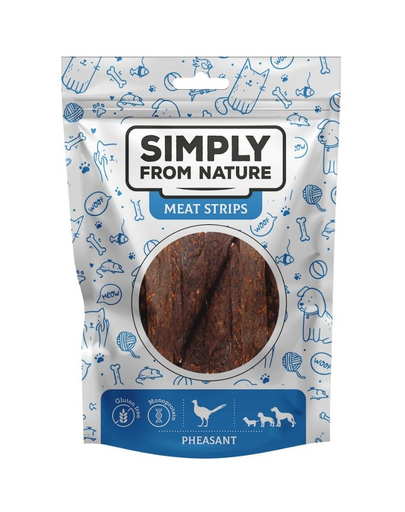 SIMPLY FROM NATURE Meat Strips Fácánhús csíkok kutyáknak 80 g