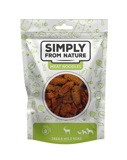 SIMPLY FROM NATURE Meat Noodles Húsos tészta szarvassal és vaddisznóval kutyáknak 80 g