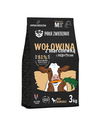 PAKA ZWIERZAKA Seventh Heaven Száraz karma Marhahús sárgarépával M 3kg