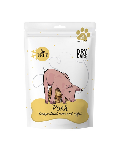 PAKA ZWIERZAKA PEPE Freeze-dried liofilizált hús sertésszűz XL 180g