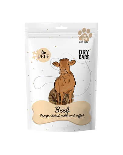 PAKA ZWIERZAKA PEPE Freeze-dried liofilizált hús marhahús XL 180g