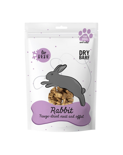 PAKA ZWIERZAKA PEPE Freeze-dried liofilizált hús nyúl máj XL 180g