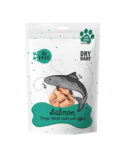 PAKA ZWIERZAKA PEPE Freeze-dried liofilizált hús lazac filet XL 180g