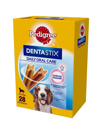 PEDIGREE DentaStix (közepes fajták) fogászati csemegék kutyáknak 28db. -  4x180 g