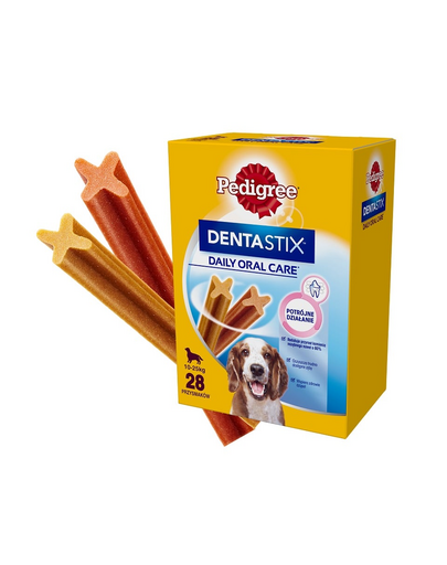 PEDIGREE DentaStix (közepes fajták) fogászati csemegék kutyáknak 28db. -  4x180 g