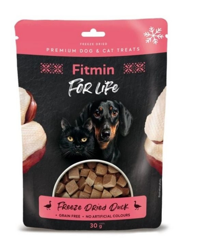 FITMIN For Life Freeze dried duck 30 g liofilizált kacsa ínyencség kutyáknak és macskáknak