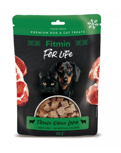 FITMIN For Life Freeze dried lamb 30 g liofilizowany przysmak z jagnięciny dla psów i kotów