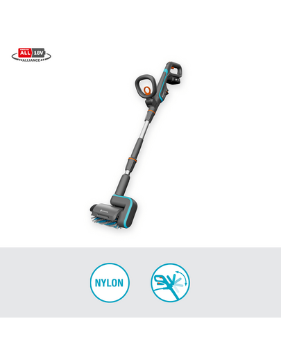 GARDENA Akkumulátoros vezeték nélküli teraszkefe AquaBrush Patio 03/18V P4A