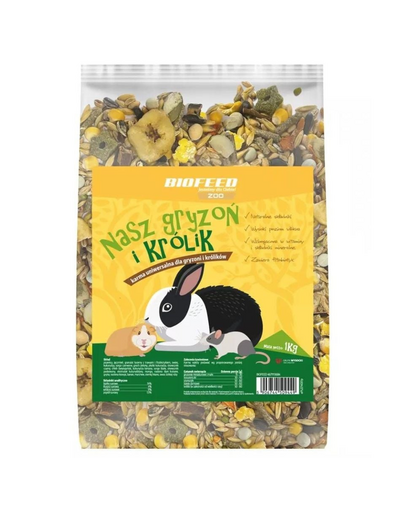 BIOFEED Rágcsáló- és nyúltáp nyulak és rágcsálók számára 10 kg