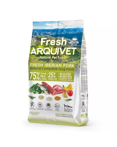 ARQUIVET Fresh Félnedves kutyatáp Ibériai sertés & óceáni hal, 2,5 kg