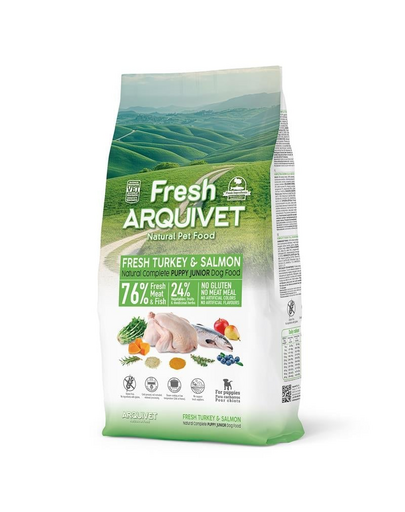 ARQUIVET Fresh Puppy Junior Półwilgotna karma dla szczeniąt Indyk i łosoś 10 kg