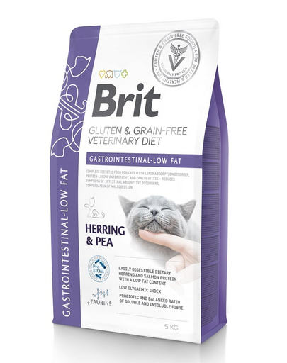 BRIT Veterinary Diets Cat Gastrointestinal 5 kg a macska emésztőrendszerének rendellenességei esetén