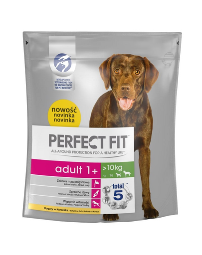PERFECT FIT Adult 1+ csirkében gazdag eledel közepes- és nagyméretű kutyáknak 14 kg