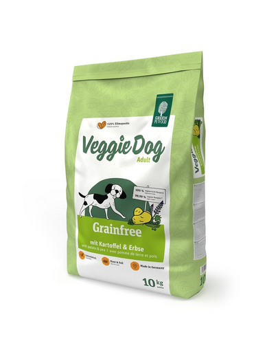 GREEN PETFOOD VeggieDog Grainfree z ziemniakami i groszkiem 10kg