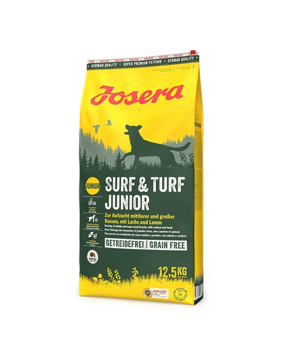 JOSERA Surf Turf Junior 12,5 kg gluténmentes táplálék lazaccal és bárányhússal kölyökkutyáknak