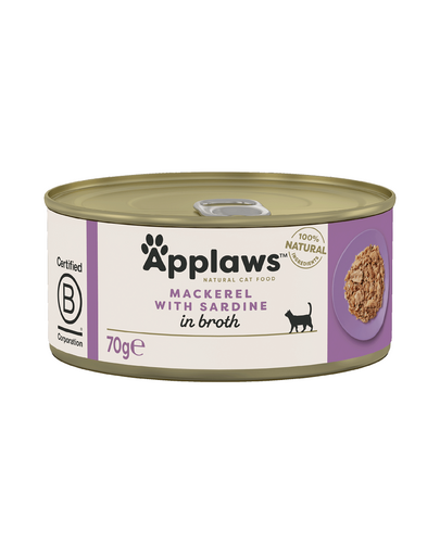 APPLAWS Cat Konzerv macskáknak makréla és szardínia 70 g