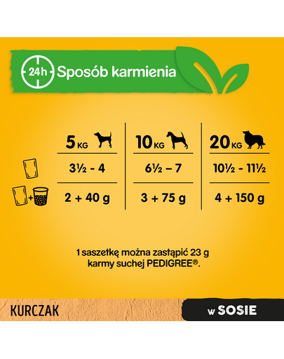 PEDIGREE Adult tasak 100g nedves eledel felnőtt kutyáknak csirkedarabokkal és zöldségekkel mártásban
