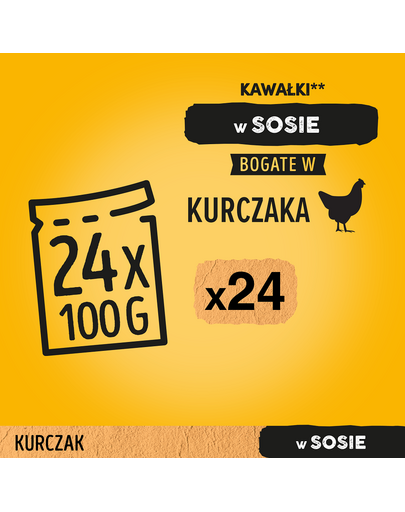 PEDIGREE Adult tasak 100g nedves eledel felnőtt kutyáknak csirkedarabokkal és zöldségekkel mártásban