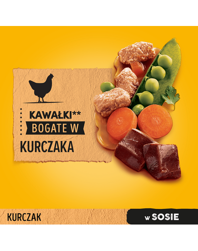 PEDIGREE Adult tasak 100g nedves eledel felnőtt kutyáknak csirkedarabokkal és zöldségekkel mártásban