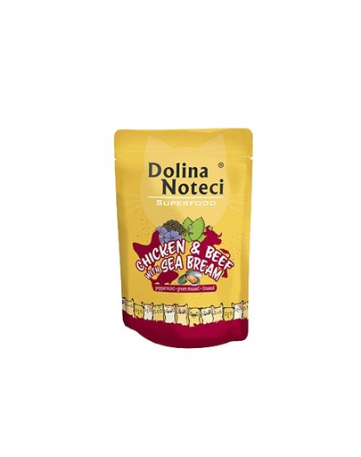 Superfood kurczak, wołowina, dorada 85g mokra karma dla kotów