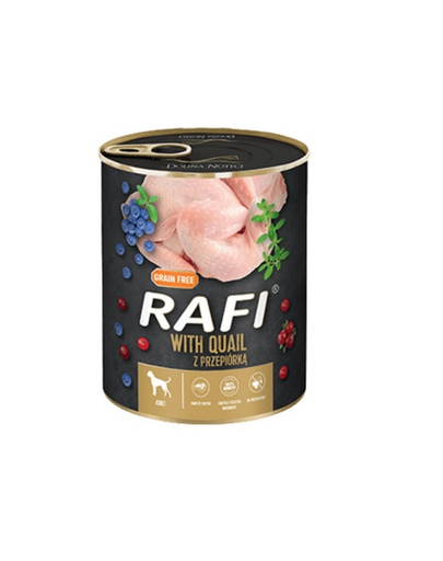 RAFI Quail z przepiórką 800 g mokra karma dla psa