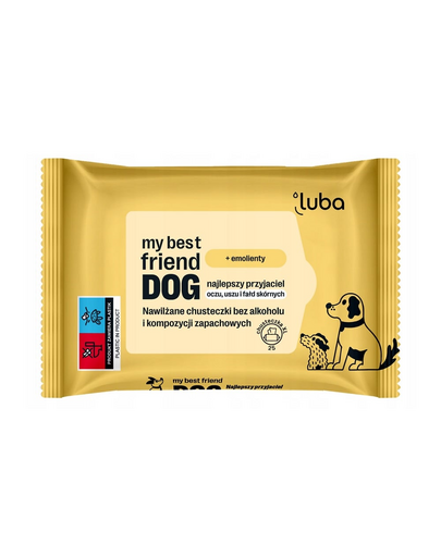 LUBA My best friend Nedvesített törlőkendő szemre, fülre és bőrredőkre 25 db