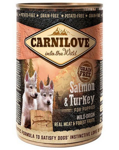 Wild Meat Salmon & Turkey łosoś i indyk dla szczeniąt 400 g