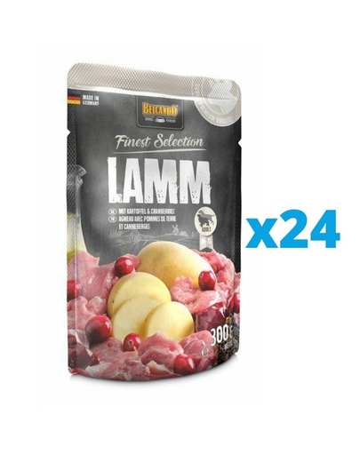 BELCANDO Finest Selection Bárányhús, burgonya és áfonya 24x300 g nedves kutyaeledel