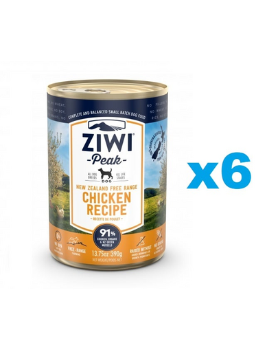 ZIWIPEAK Dog Chicken Kurczak 6x390 g