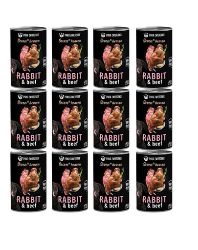 PAKA ZWIERZAKA Seventh Heaven Królik i wołowina (rabbit&beef) 12x400 g