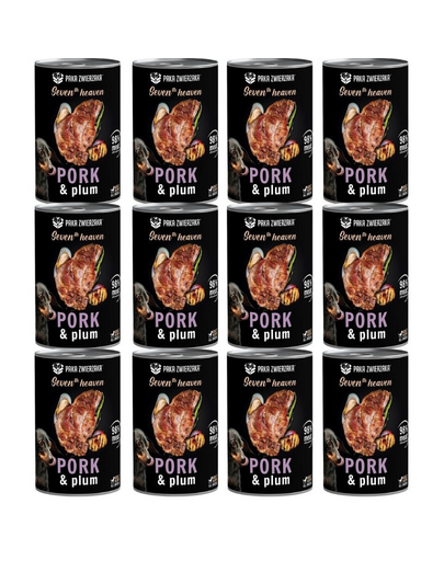 PAKA ZWIERZAKA Seventh Heaven Schab ze śliwką (pork&plum) 12x400 g