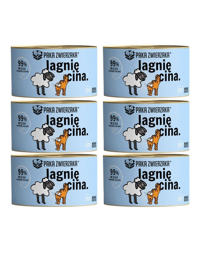 PAKA ZWIERZAKA Karma mokra Jagnięcina 6x200 g