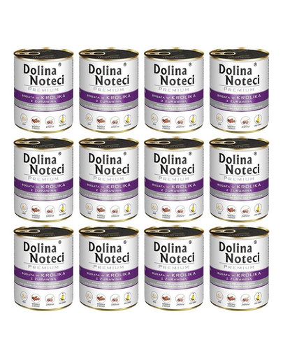 DOLINA NOTECI Premium Bogata W Królika Z Żurawiną 12x800g