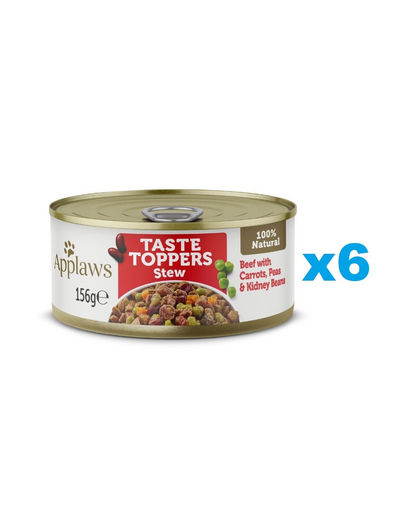 APPLAWS Taste Toppers Gulasz z wołowiną, marchewkami i groszkiem 6x156 g