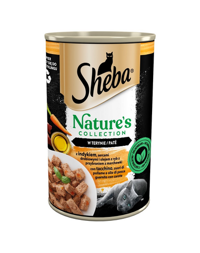 puszka 400 g Nature's Collection z indykiem, sercami drobiowymi i olejem z ryb z przybraniem z marchewki w terynie