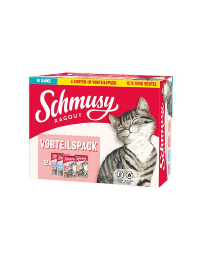 RAGOUT Adult in Sauce Multibox 12x100g saszetki w sosie z kurczakiem, z wołowiną, z łososiem, z kaczką