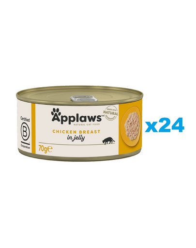 APPLAWS Kitten Chicken Breast mokra karma dla kociąt kurczak w galaretce 24x70 g