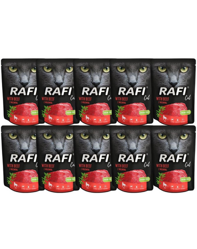 DOLINA NOTECI Rafi Cat mokra karma dla kota z wołowiną 10x300 g