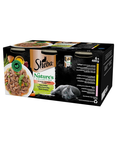 puszka 6x400 g Nature's Collection Wybór Smaków koktajl drobiowy, z kurczakiem, z łososiem w sosie