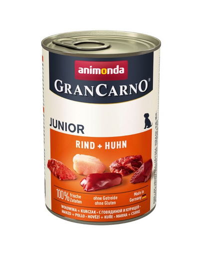 Grancarno puszka 0.4 kg junior wołowina kurczak