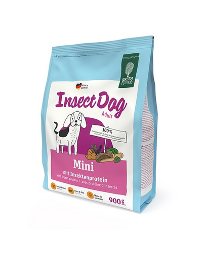 GREEN PETFOOD InsectDog Mini 900 g rovarokból készült karma kis testű kutyák számára