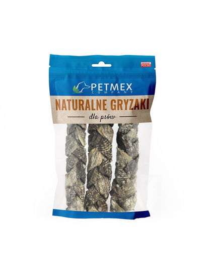 PETMEX Csontos tőkehal bőr fonat 100g