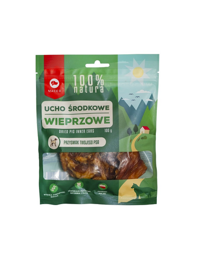 MACED 100% Natura Ucho wieprzowe środkowe 100 g