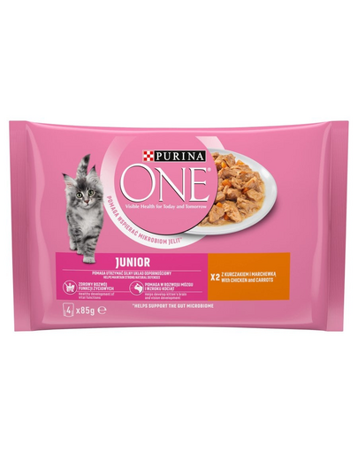 PURINA ONE Junior Csirke 4x85g